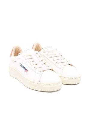 sneakers in pelle bianco AUTRY KIDS | KDLKFF05WHTBRNSUG